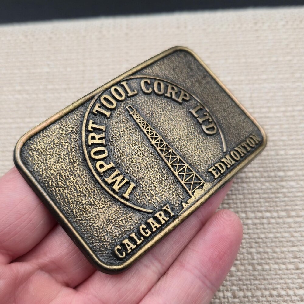 Import Tool Corp Calgary Edmonton Canada Vintage Belt Buckle B888 - Picture 2 of 6